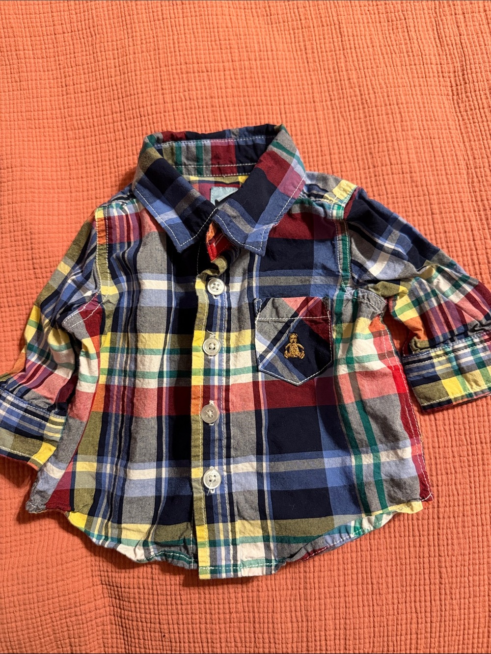 GAP Baby Multicolor Plaid Button-Down Shirt